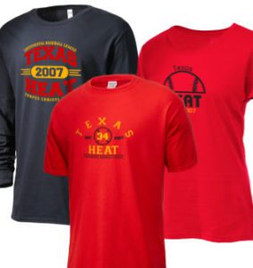 Texas Heat Continental Baseball League Merchandise